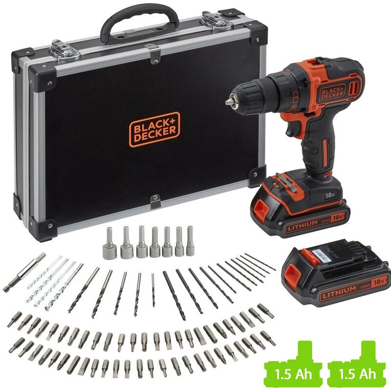 Wiertarko-wkrętarka BLACK & DECKER BDCHD18BAFC zestaw akumulatorów