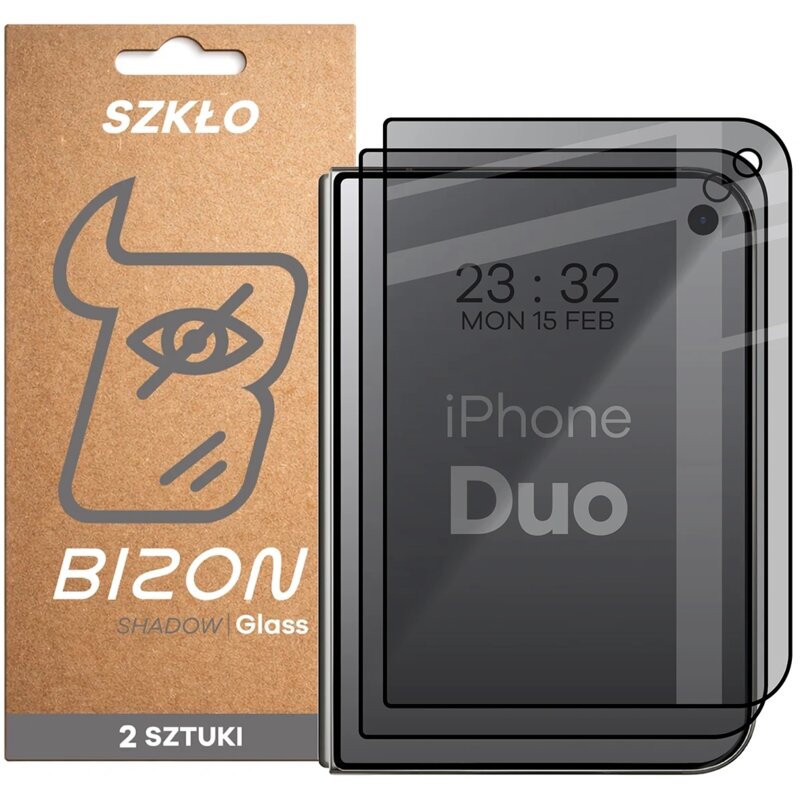 Szkło hartowane BIZON Glass Edge Shadow Duo do Apple iPhone Duo (2 szt.)