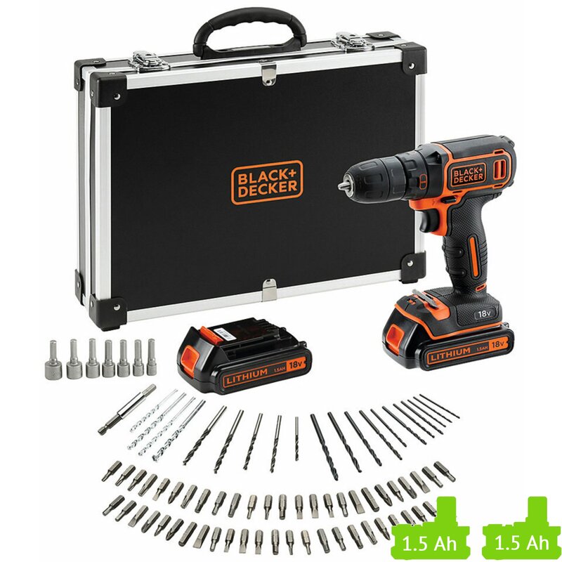 Wiertarko-wkrętarka BLACK&DECKER BDCDC18BAFC zestaw akumulatorów