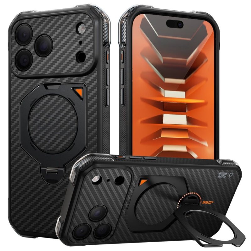 Etui SUPCASE Aero MagSafe do Apple iPhone 17 Pro Max/18 Pro Max Czarny Aramid