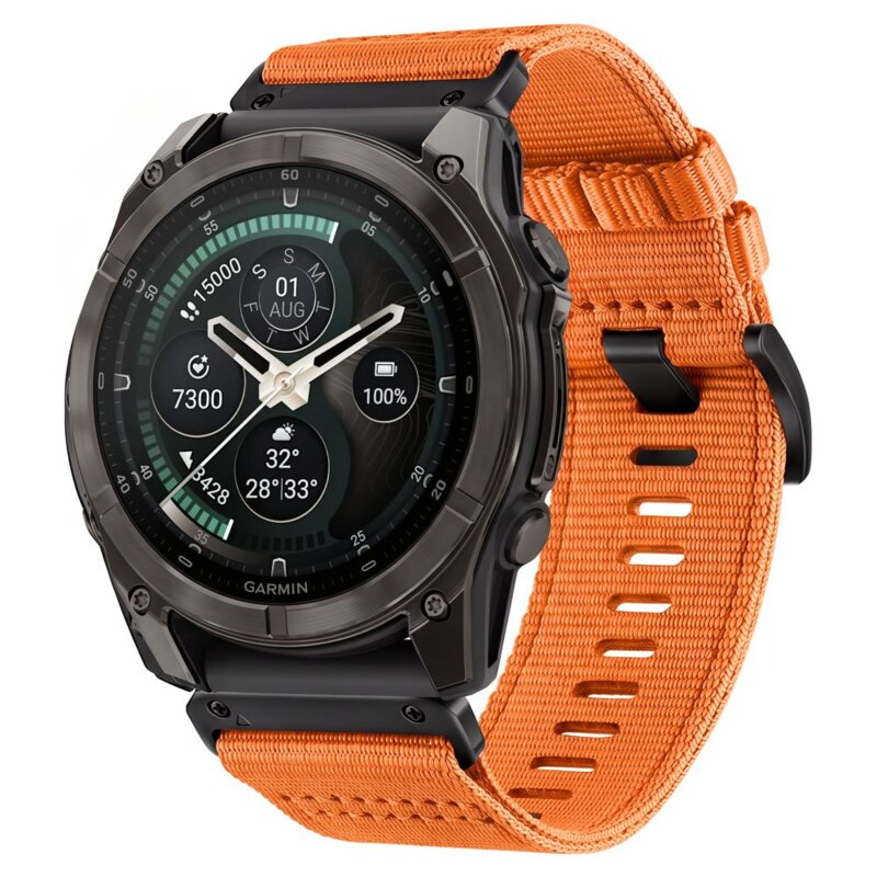 Pasek TECH-PROTECT Nylon Classic do Garmin Fenix 5X/5X Plus/6X/6X Pro/7X/8/8 Pro/9/9 Pro 47 mm Pomarańczowy