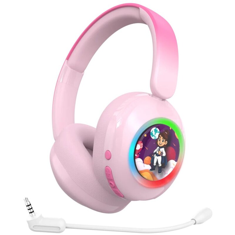 Garett Astro Wave ANC Nauszne Dla dzieci Bluetooth Różowy