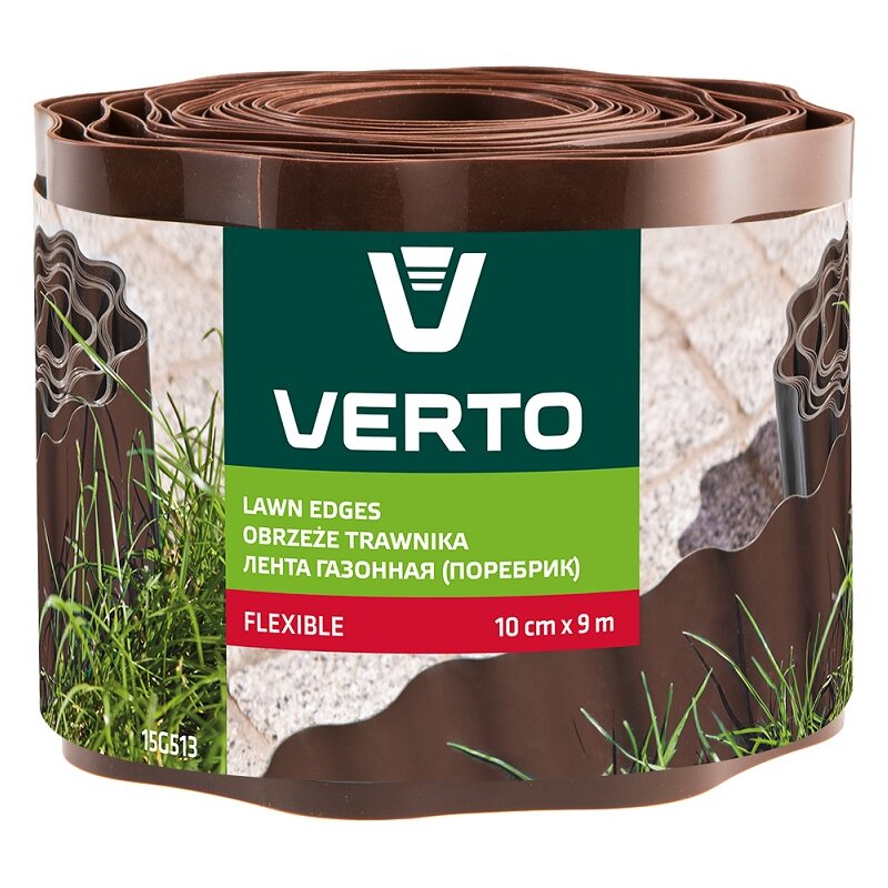 Obrzeże do trawników VERTO 15G513 BrÄ zowy (10 cm x 9 m)