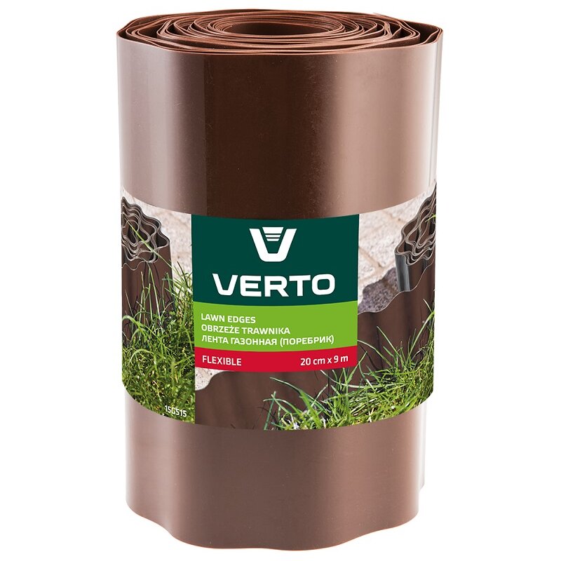 Obrzeże do trawników VERTO 15G515 Brązowy (20 cm x 9 m)