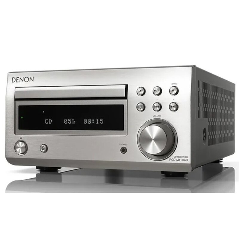 Amplituner Stereo z CD DENON RCD-M41 DAB+ Srebrny