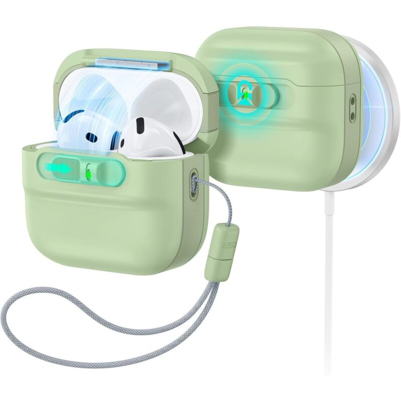 Etui ESR Pulse HaloLock MagSafe do Apple AirPods 4/5 Jasnozielony