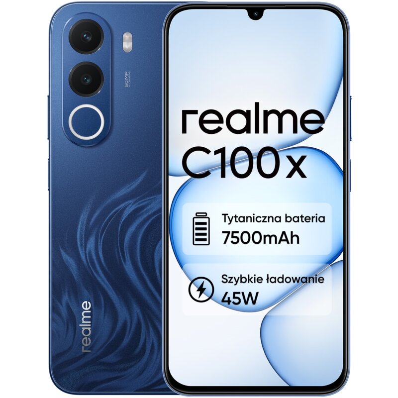 realme C100x 4/256GB 6,8" 120Hz 50Mpx Niebieski