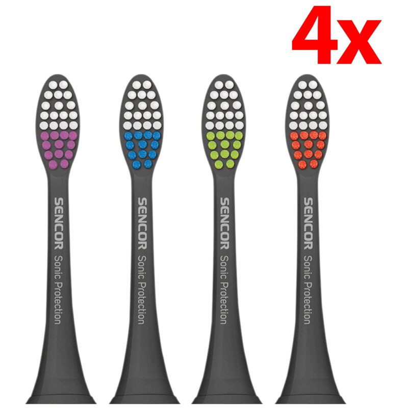Oryginalna końcówka szczoteczki SENCOR SOX 002BK (4 szt.) (Usuwa przebarwienia)