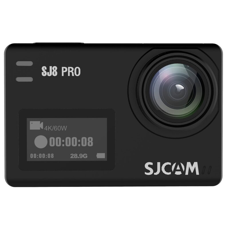 Kamera sportowa SJCAM SJ8 PRO Czarna Filmy 4K 12MP UHD DUAL SCREEN, Obudowa wodoodporna