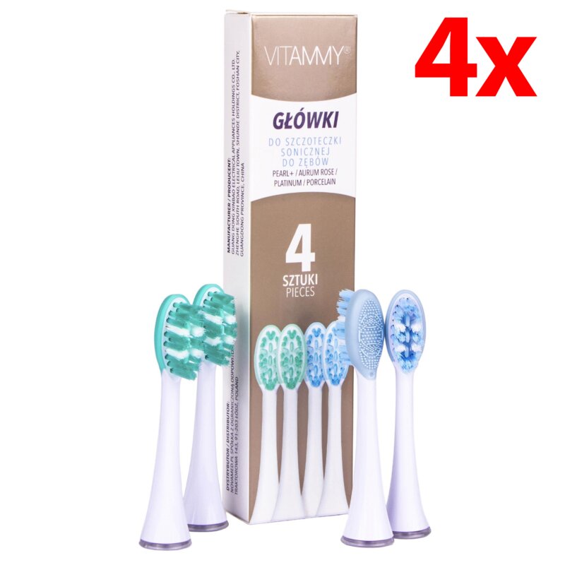 Oryginalna końcówka do szczoteczki VITAMMY TOW009215 (4 szt.) (Dokładne czyszczenie)