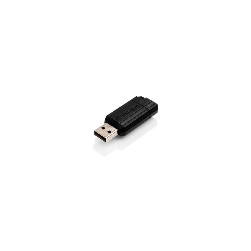 Pendrive VERBATIM PinStripe 64GB, USB 2.0, Odczyt 12 Mb/s, Zapis 5 Mb/s Czarny