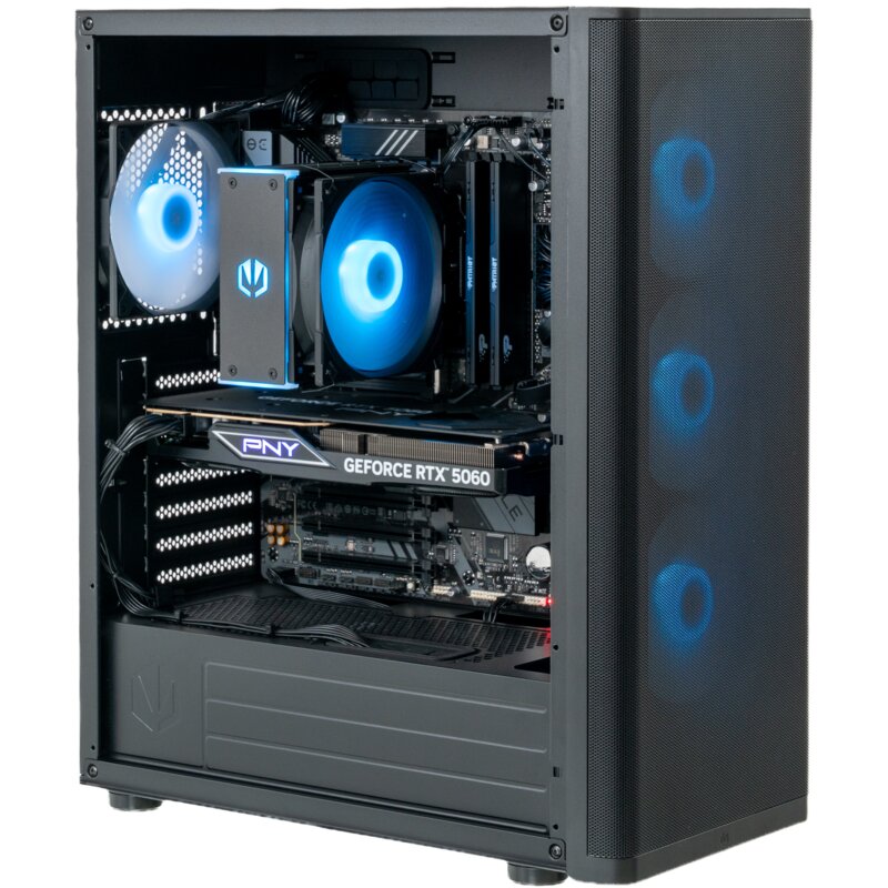 Komputer MAD DOG VENTUM400ARGB-A04WR24WH R5-7600X 24GB RAM 1TB SSD GeForce RTX5060 DLSS 4.5 Wi-Fi Windows 11 Home