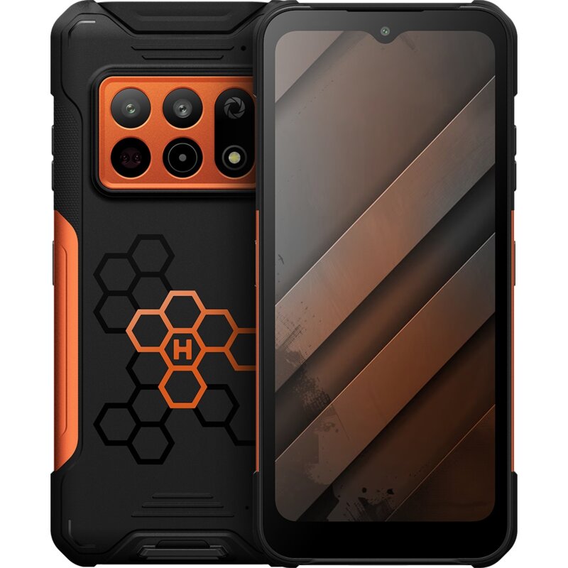 HAMMER Construction 3 5G 6/128GB 6,58" 120Hz 50Mpix Czarno-Pomarańczowy