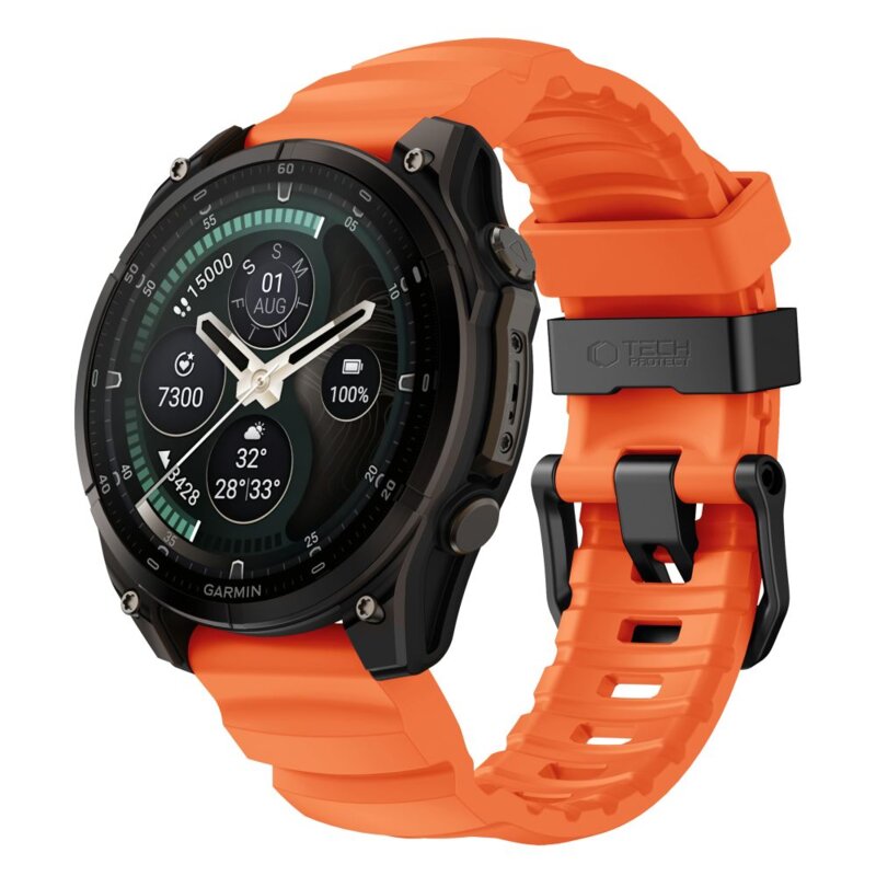 Pasek TECH-PROTECT Motion do Garmin Fenix 5X/5X Plus/6X/6X Pro/7X/8/8 Pro/9/9 Pro (51 mm) Pomarańczowy
