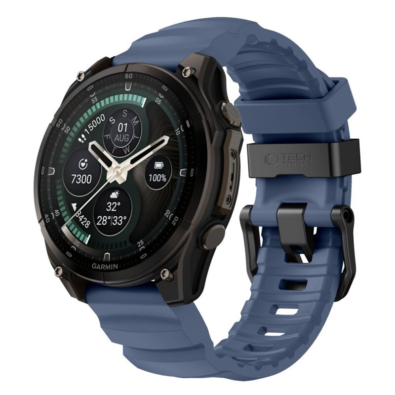 Pasek TECH-PROTECT Motion do Garmin Fenix 5/6/6 Pro/7/8/8 Pro/E/9/9 Pro (47 mm) Ciemnoniebieski