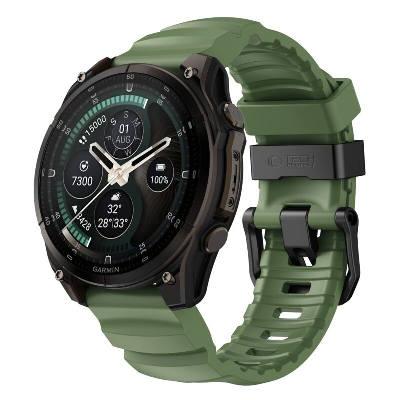 Pasek TECH-PROTECT Motion do Garmin Fenix 5/6/6 Pro/7/8/8 Pro/E/9/9 Pro (47 mm) Ciemnozielony