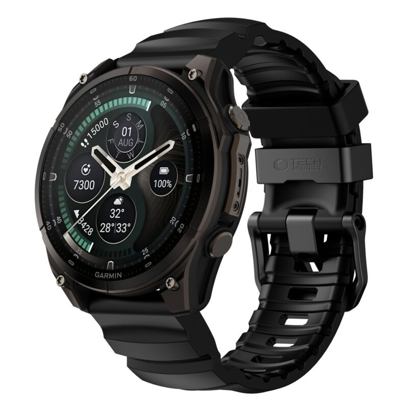 Pasek TECH-PROTECT Motion do Garmin Fenix 5X/5X Plus/6X/6X Pro/7X/8/8 Pro/9/9 Pro (51 mm) Czarny