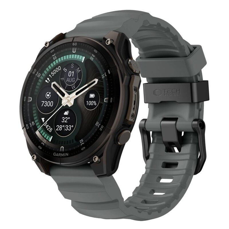 Pasek TECH-PROTECT Motion do Garmin Fenix 5X/5X Plus/6X/6X Pro/7X/8/8 Pro/9/9 Pro (51 mm) Ciemnoszary