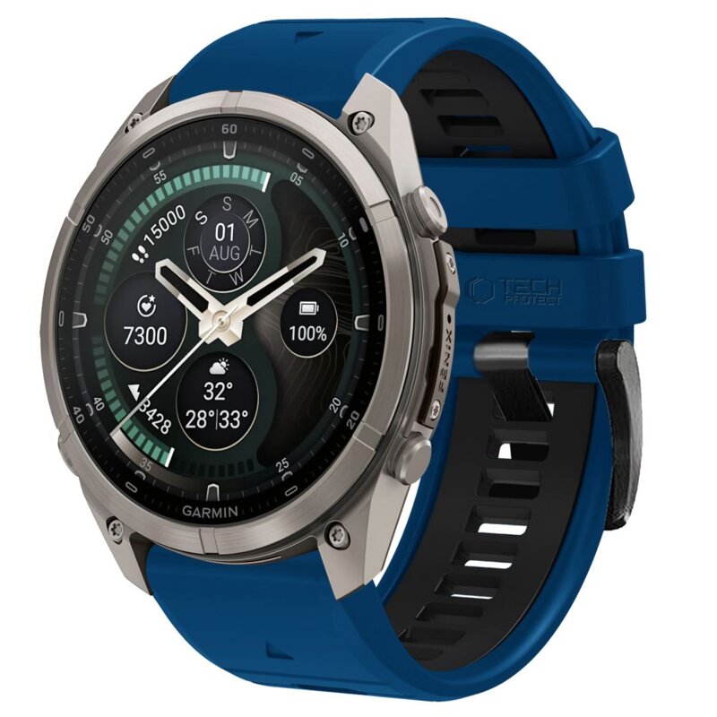 Pasek TECH-PROTECT Iconband Pro do Garmin Fenix 5X/5X Plus/6X/6X Pro/7X/8/8 Pro/9/9 Pro (51 mm) Granatowo-czarny