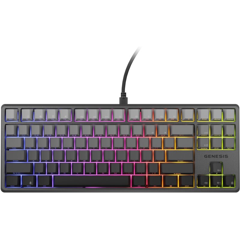 Klawiatura GENESIS Magni XV TKL RGB GenX Gravion Czarno-szary