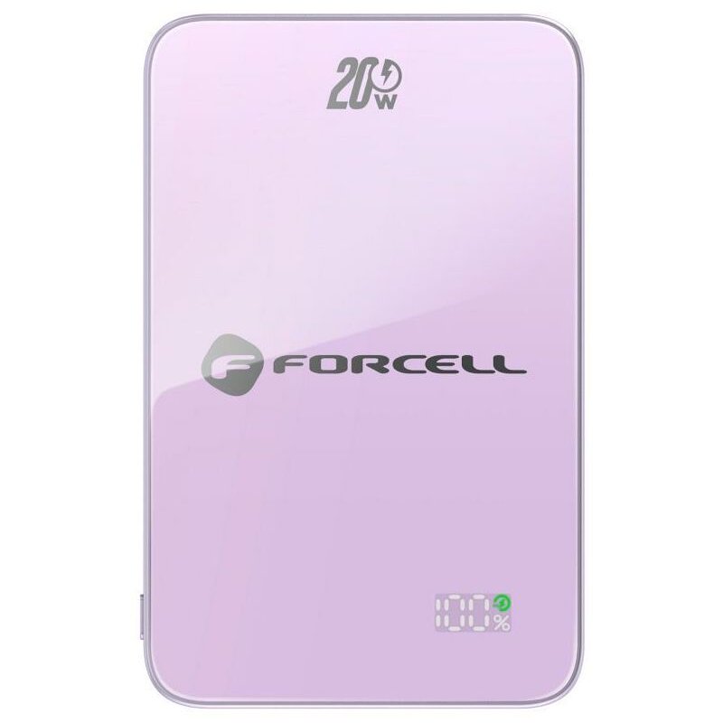 Powerbank FORCELL F-Energy MagSafe F5K8 5000mAh 15W Fioletowy