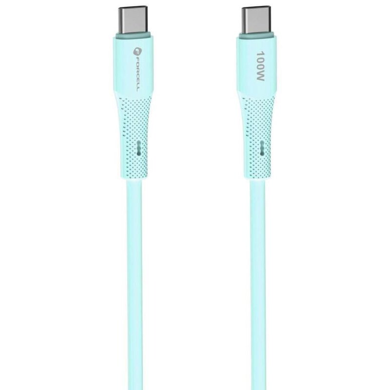Kabel USB-C - USB-C FORCELL F-Energy C347 100W 1 m Niebieski