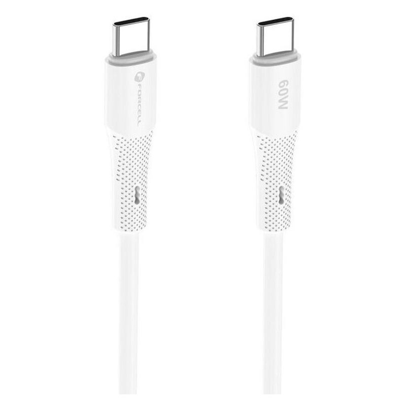 Kabel USB-C - USB-C FORCELL F-Energy C344 60W 1 m Biały