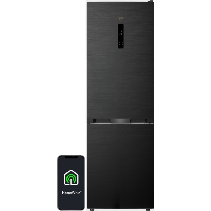 Whirlpool WHK26373XR6E Pełny No Frost 186,5cm Szuflada z kontrolą wilgotności Funkcje AI Zdalne sterowanie Czarny Inox