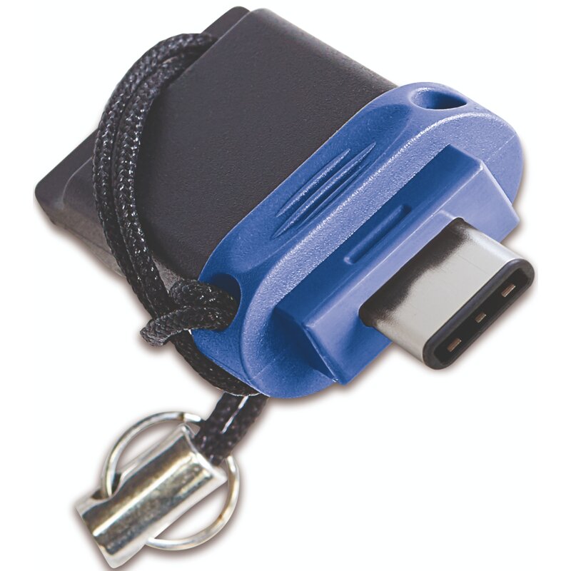 Pendrive VERBATIM Store 'n' Go! Dual 32GB, USB-C / USB 3.2 Gen. 1 (USB 3.0), Odczyt 110 MB/s, Zapis 20 MB/s Czarno-niebieski
