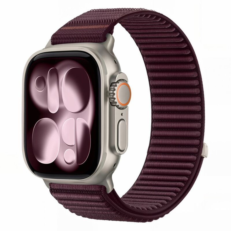 Pasek TECH-PROTECT Nylonloop do Apple Watch do koperty 40/41/42 mm Burgundowy