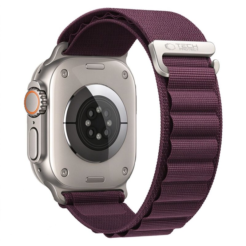 Pasek TECH-PROTECT Nylon Pro do Apple Watch do koperty 44/45/46/49 mm Burgundowy