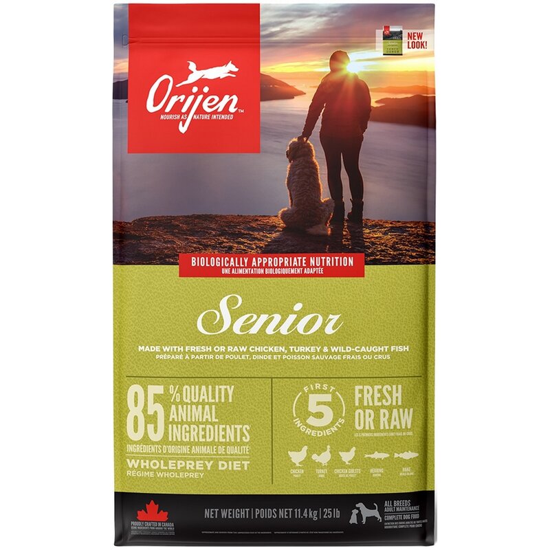 Karma dla psa ORIJEN Senior Kurczak z indykiem i rybami 11.4 kg