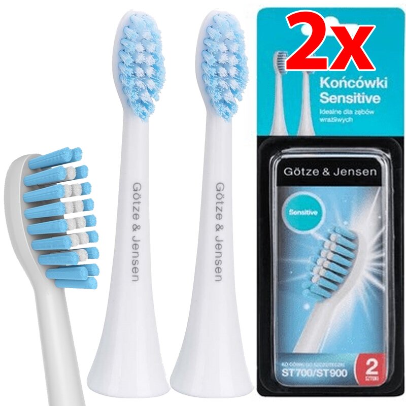 Oryginalna końcówka szczoteczki GÖTZE & JENSEN STH2 (2 szt.) (Delikatna dla zębów)
