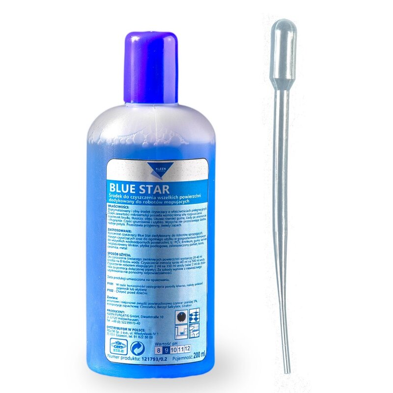 Płyn do robotów mopujących BLUE STAR Kleen Dibea D960/ILIFE V5s Pro/V7s Plus/V8s / ZACO A9s/A10/ A8s / PURON PR10 200 ml