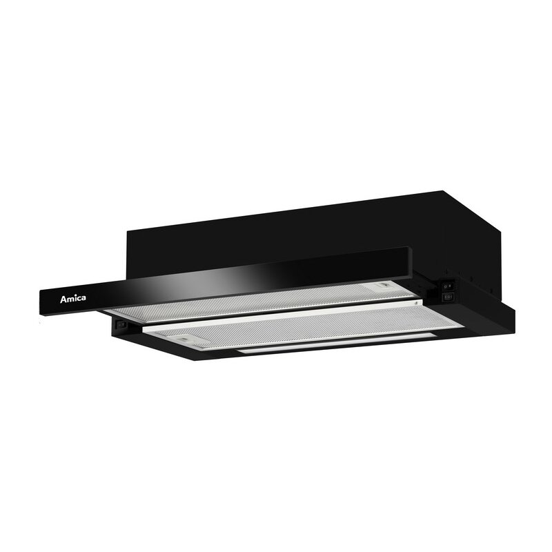 Okap AMICA OTP6253BG Czarny 389m3/h 65dB klasa C Automatyczny włącznik/wyłącznik