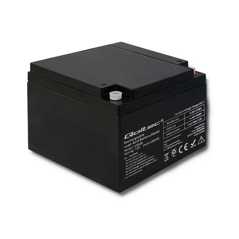 Qoltec 53036 AGM 12V 24Ah