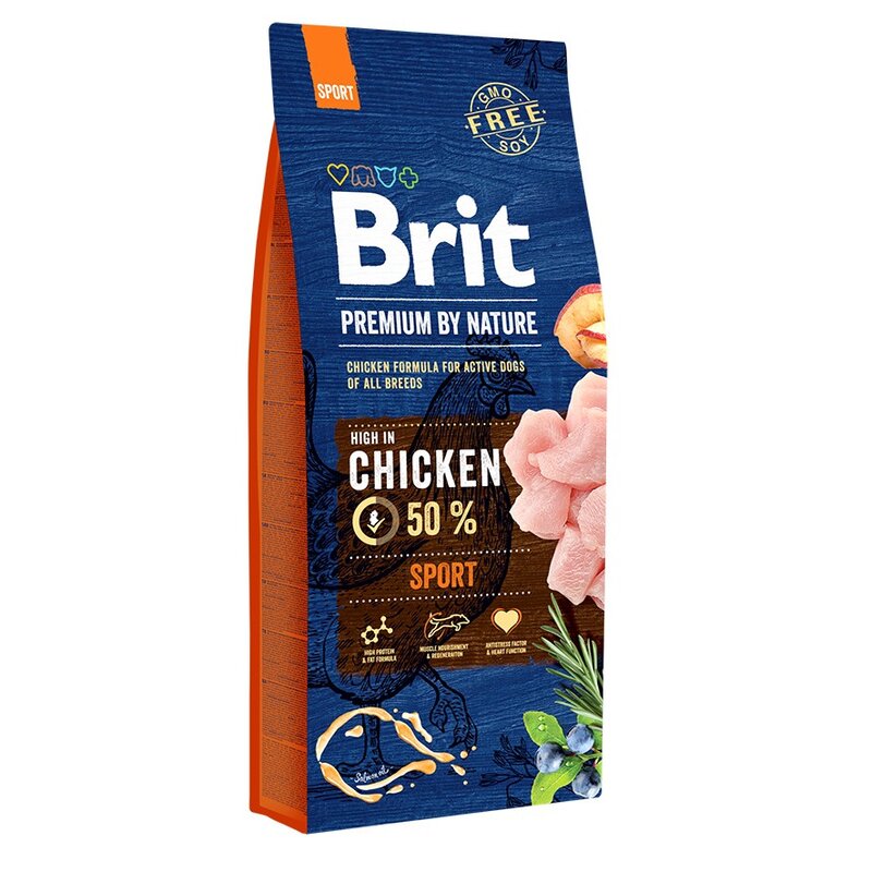 Karma dla psa BRIT Premium By Nature Sport Kurczak 15 kg