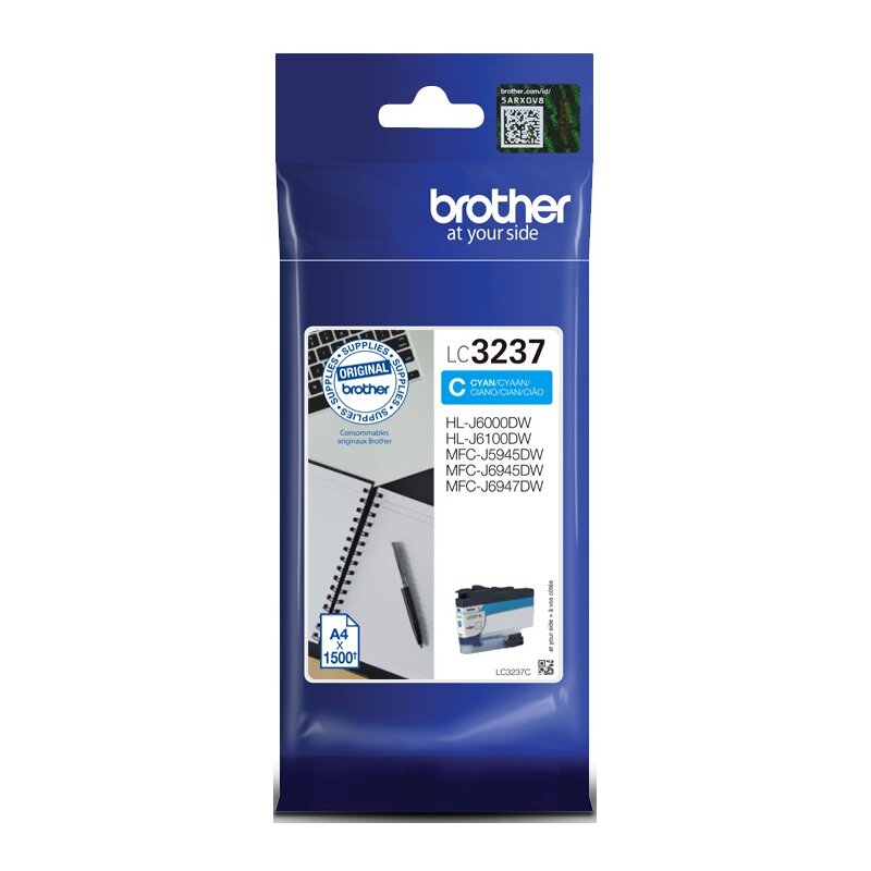 Wkład atramentowy BROTHER LC3237C