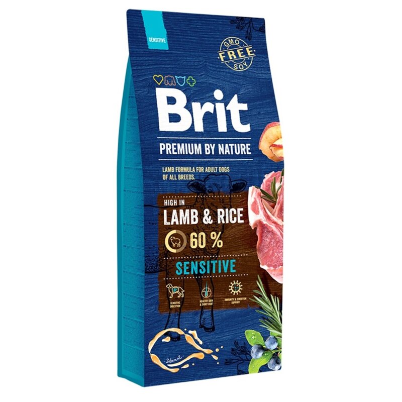 Karma dla psa BRIT Premium By Nature Jagnięcina z ryżem 15 kg