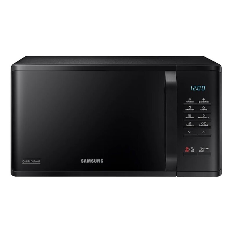 Kuchenka mikrofalowa SAMSUNG MS23K3513AK 800W średnica 28.8 cm pojemność 23L Quick Defrost Auto Cook SteamClean Czarny