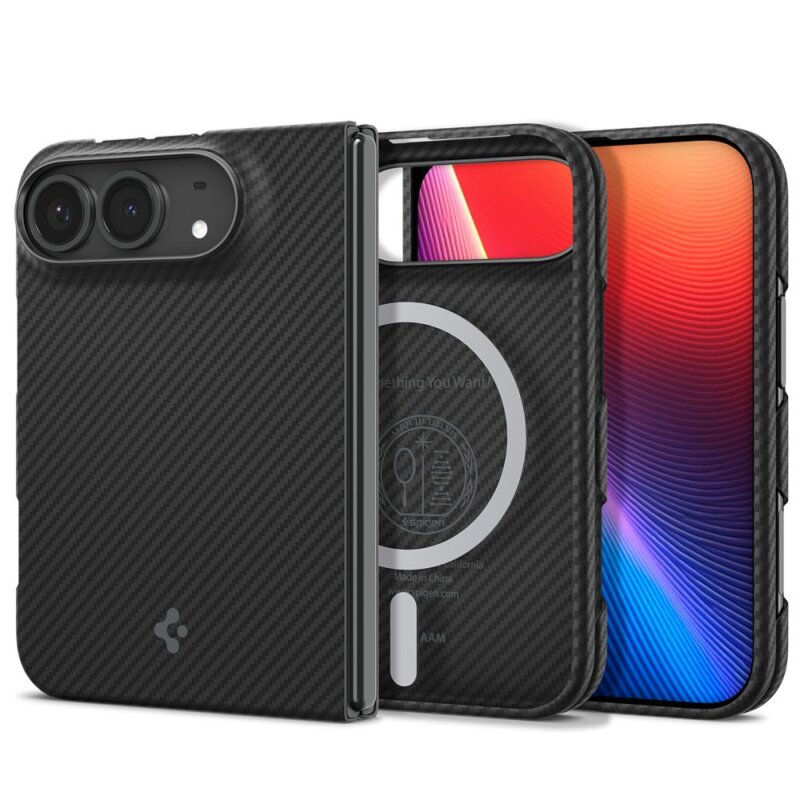 Etui SPIGEN Airskin Aramid Magsafe do Apple iPhone Duo Czarny