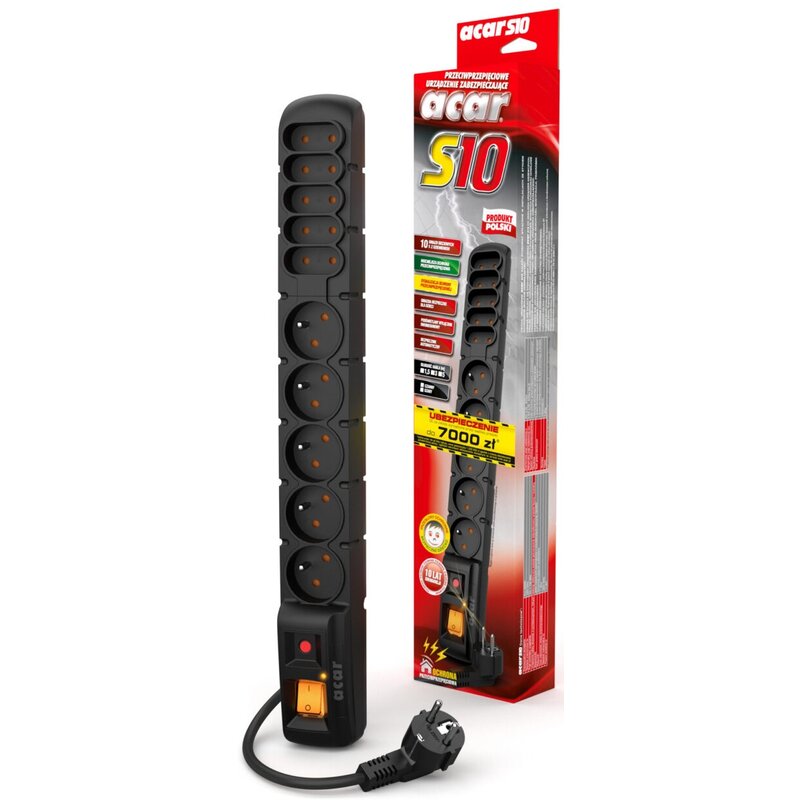 Listwa ACAR S10 W0130 (5 m) Czarny