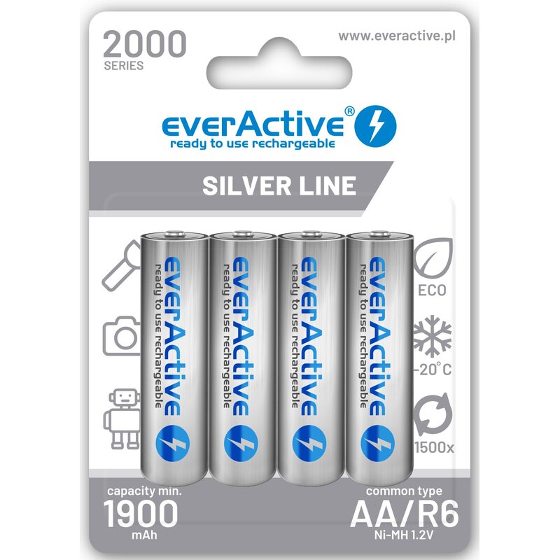 Akumulatorki AA 2000 mAh EVERACTIVE (4 szt.)