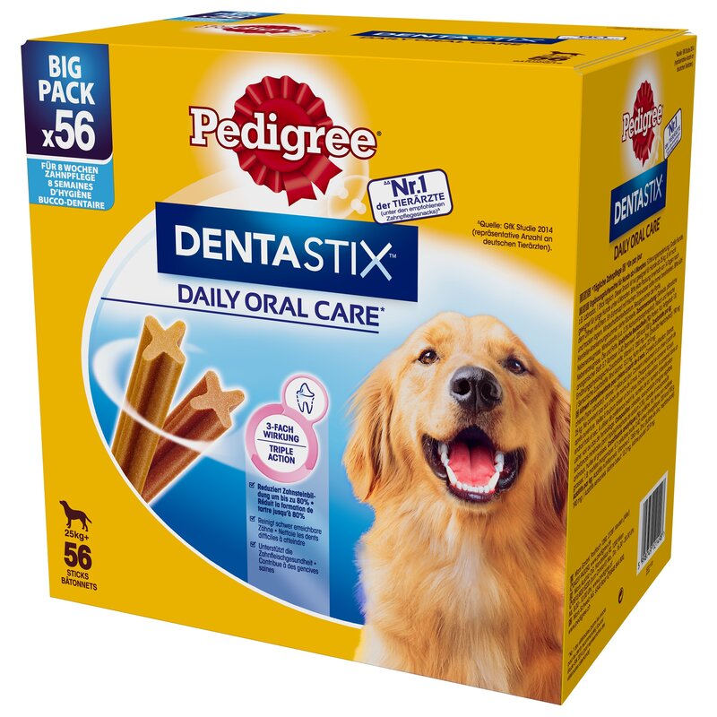 PEDIGREE DentaStix przysmaki dentystyczne dla psa duże rasy 56-pack 8x270g