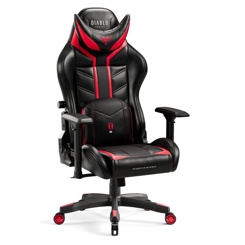Fotel gamingowy DIABLO CHAIRS X-Ray 2.0 Normal Size Czarno-czerwony