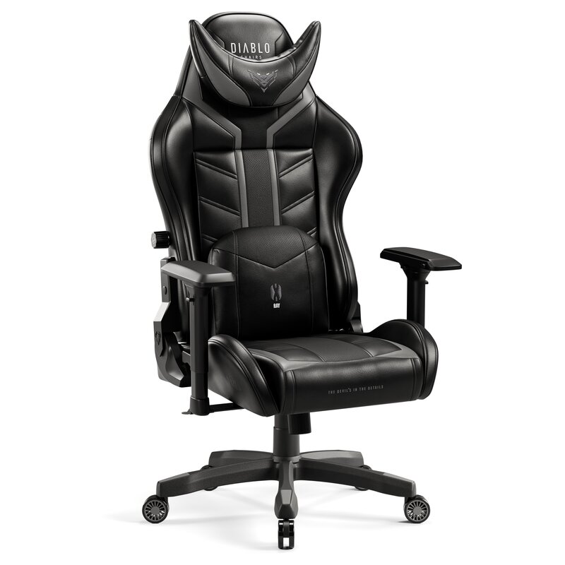 Fotel gamingowy DIABLO CHAIRS X-Ray 2.0 King Size Czarno-Szary