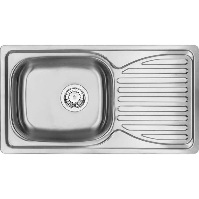 Zlewozmywak jednokomorowy z ociekaczem DEANTE Doppio ZENB 0113 Chrom 43x78 + bateria stojąca