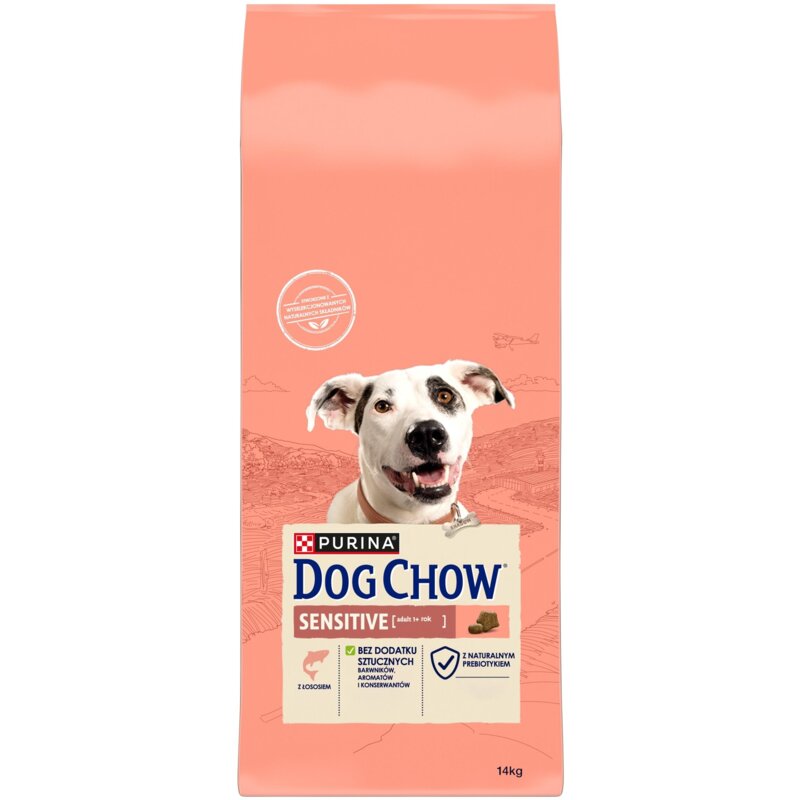Purina Dog Chow Adult Sensitive Salmon Łosoś 14kg