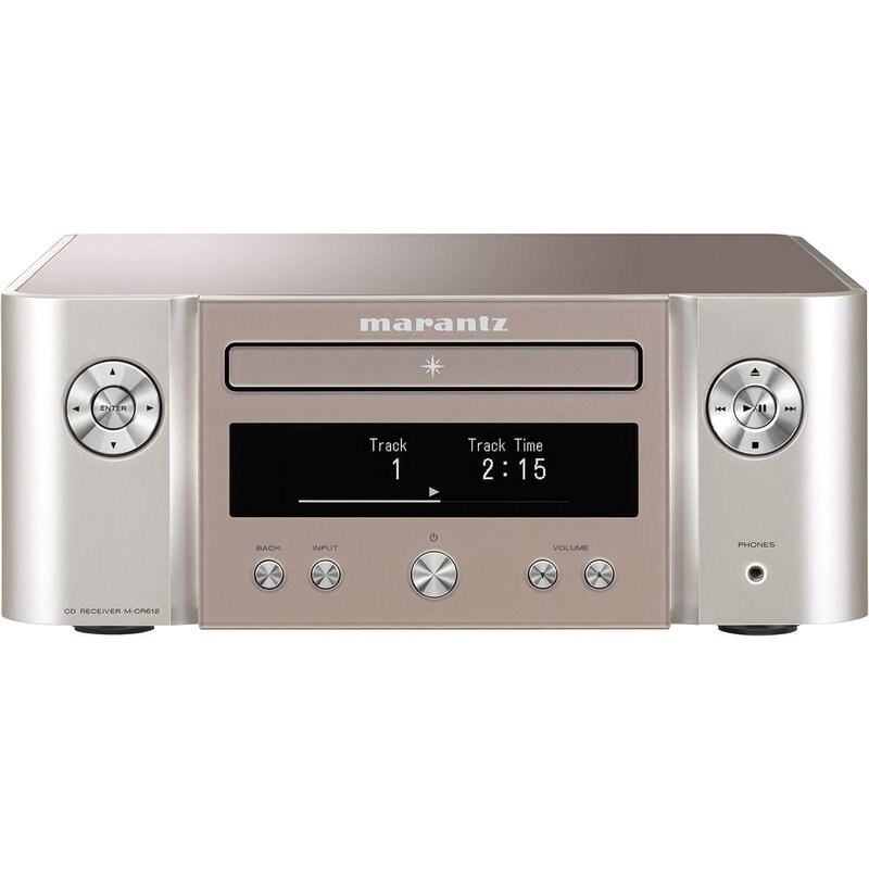 Marantz Melody X M-CR612 2.1-kanałowy Wi-Fi Bluetooth AirPlay Srebrno-złoty