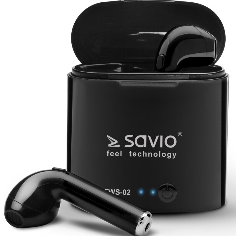 Słuchawki douszne SAVIO TWS-02 Czarny